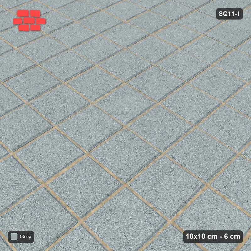 Interlock (Pasco) 10x10 cm · SQ11-1 · Stack Bond · Side view