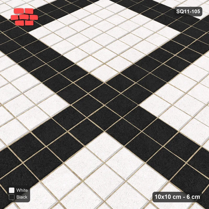 Interlock (Pasco) 10x10 cm · SQ11-105 · Plaza Grid Every 4 Cells · Side view