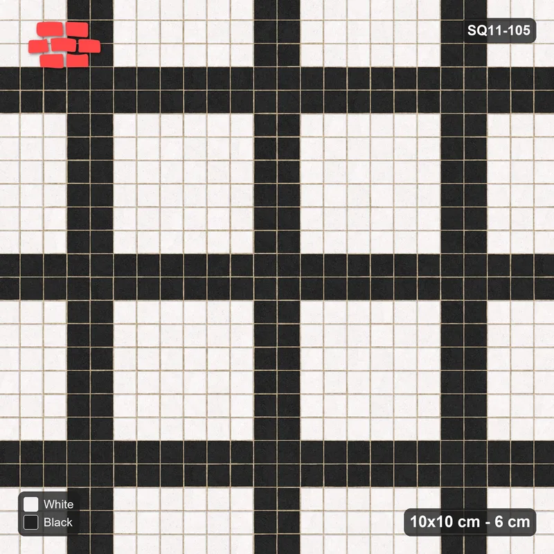 Interlock (Pasco) 10x10 cm · SQ11-105 · Plaza Grid Every 4 Cells · Top view