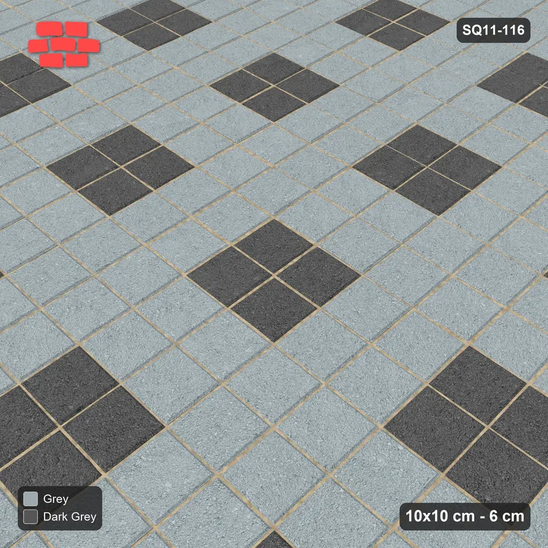Interlock (Pasco) 10x10 cm · SQ11-116 · Accent Squares Every 2 Cells · Side view