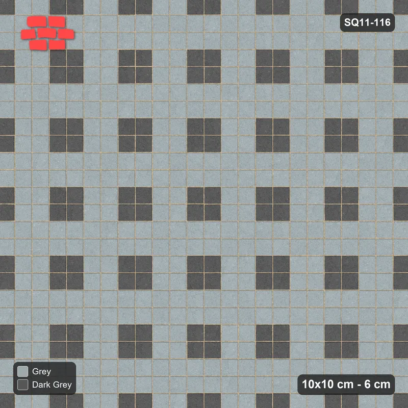 Interlock (Pasco) 10x10 cm · SQ11-116 · Accent Squares Every 2 Cells · Top view