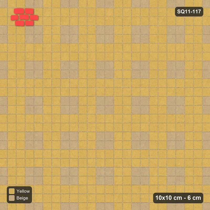 Interlock (Pasco) 10x10 cm · SQ11-117 · Accent Squares Every 2 Cells · Top view