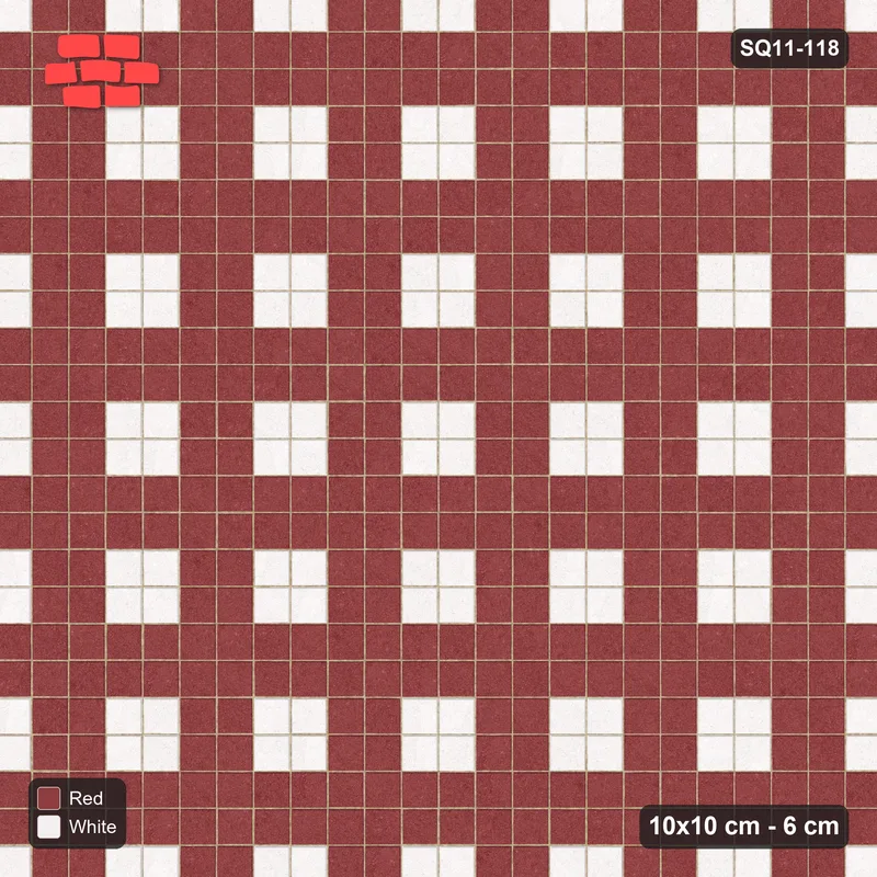 Interlock (Pasco) 10x10 cm · SQ11-118 · Accent Squares Every 2 Cells · Top view