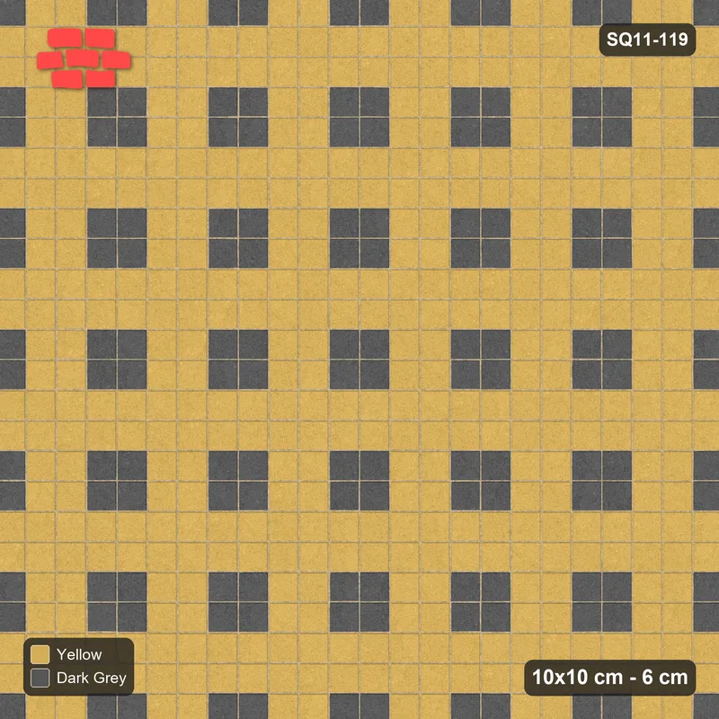 Interlock (Pasco) 10x10 cm · SQ11-119 · Accent Squares Every 2 Cells · Top view