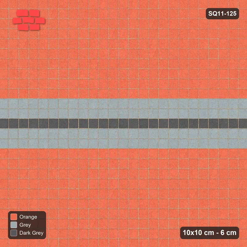 Interlock (Pasco) 10x10 cm · SQ11-125 · Triple Feature Bands · Top view