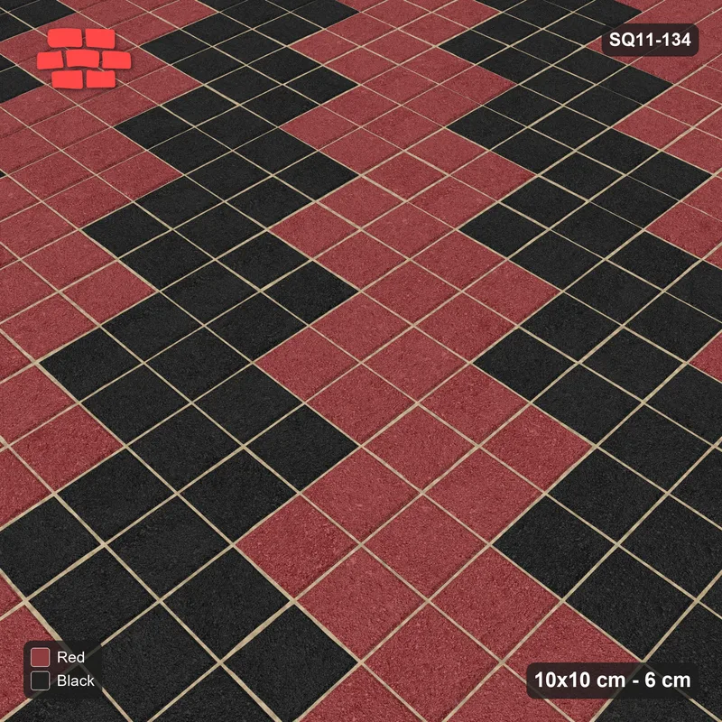 Interlock (Pasco) 10x10 cm · SQ11-134 · Diagonal Feature Stripes · Side view