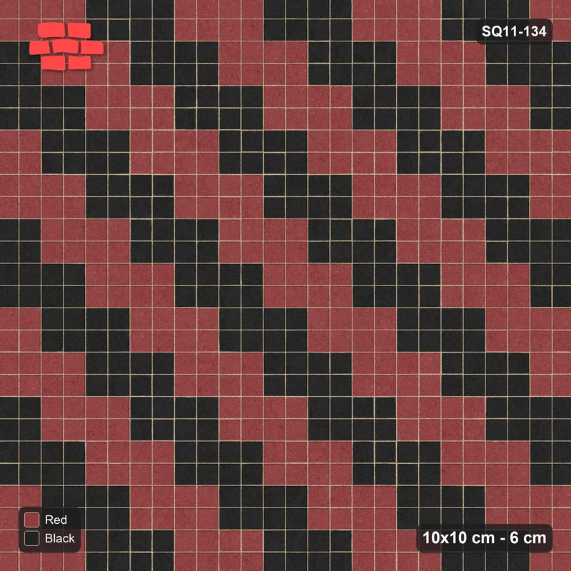 Interlock (Pasco) 10x10 cm · SQ11-134 · Diagonal Feature Stripes · Top view