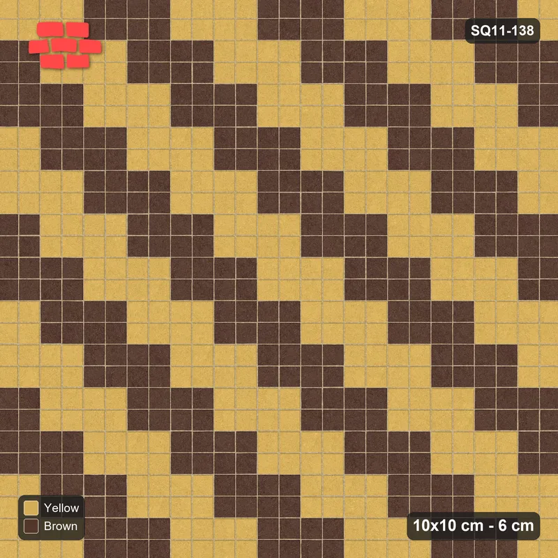 Interlock (Pasco) 10x10 cm · SQ11-138 · Rising Staircase Bands · Top view