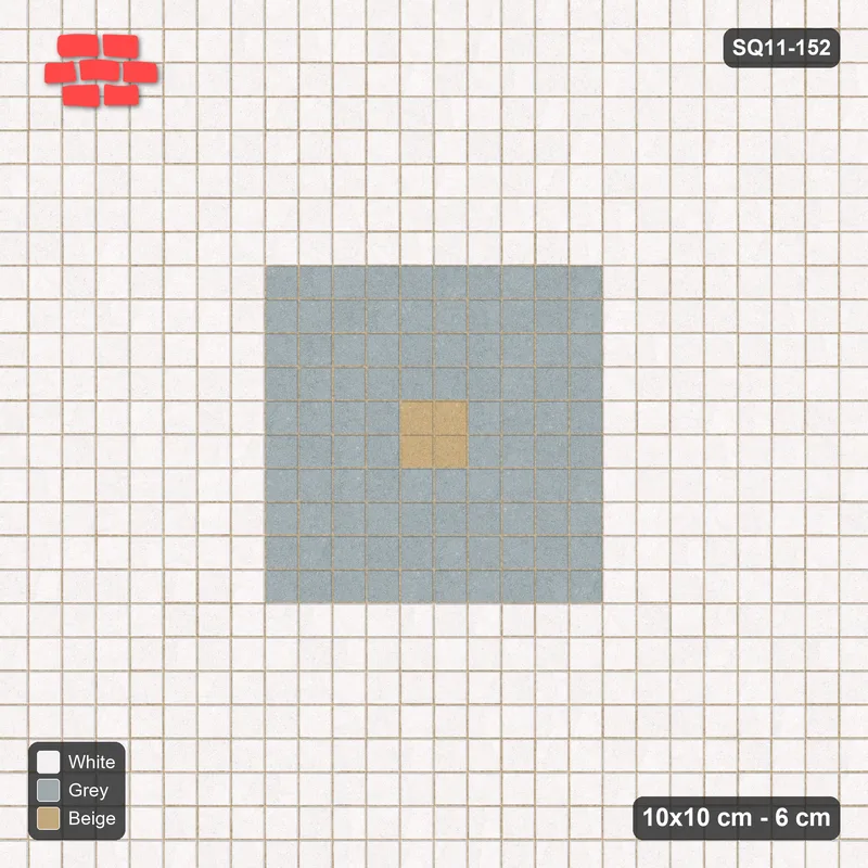 Interlock (Pasco) 10x10 cm · SQ11-152 · Central Square Medallion · Top view
