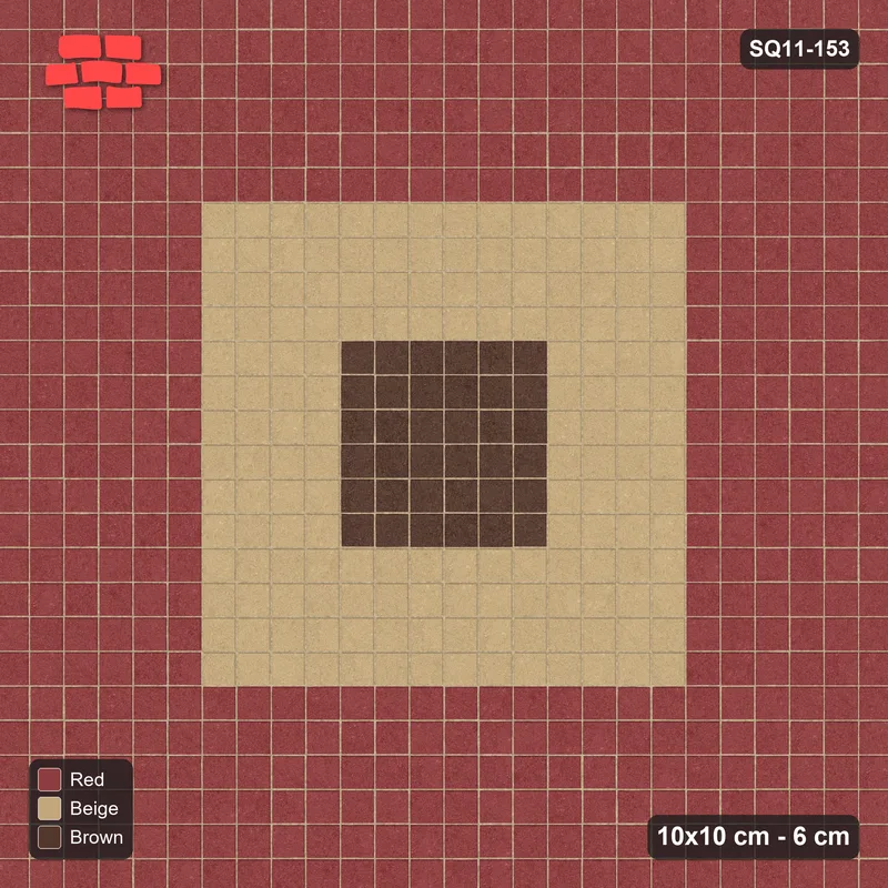 Interlock (Pasco) 10x10 cm · SQ11-153 · Central Square Medallion · Top view