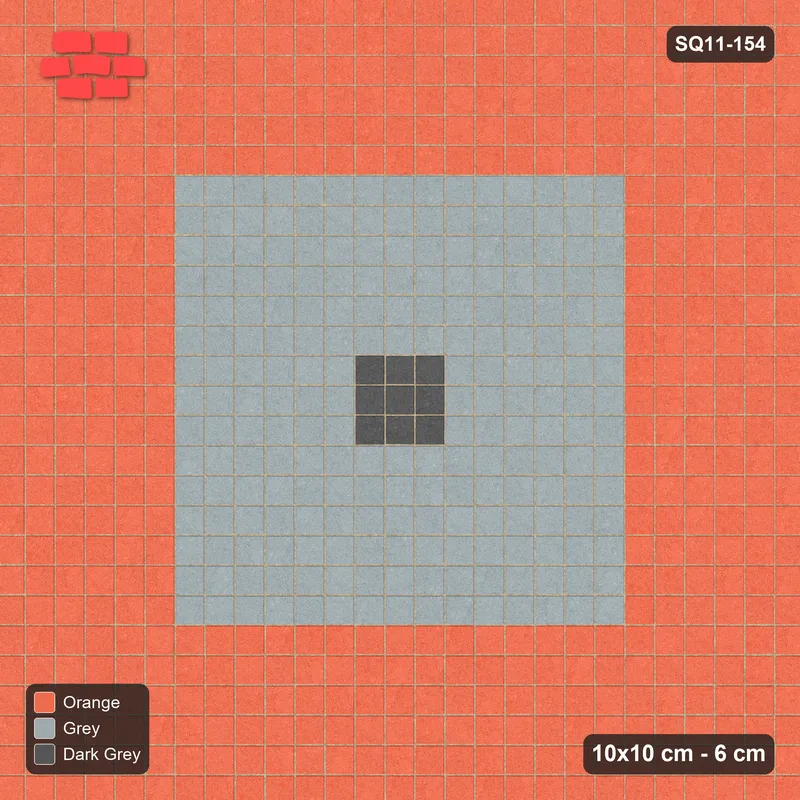Interlock (Pasco) 10x10 cm · SQ11-154 · Central Square Medallion · Top view