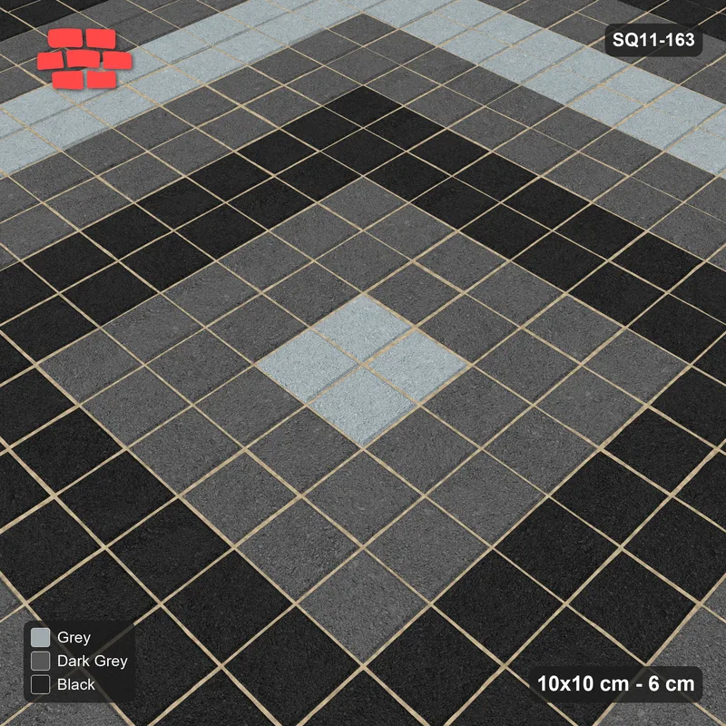 Interlock (Pasco) 10x10 cm · SQ11-163 · Tonal Rings · Side view