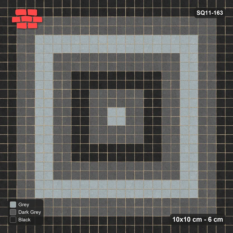 Interlock (Pasco) 10x10 cm · SQ11-163 · Tonal Rings · Top view
