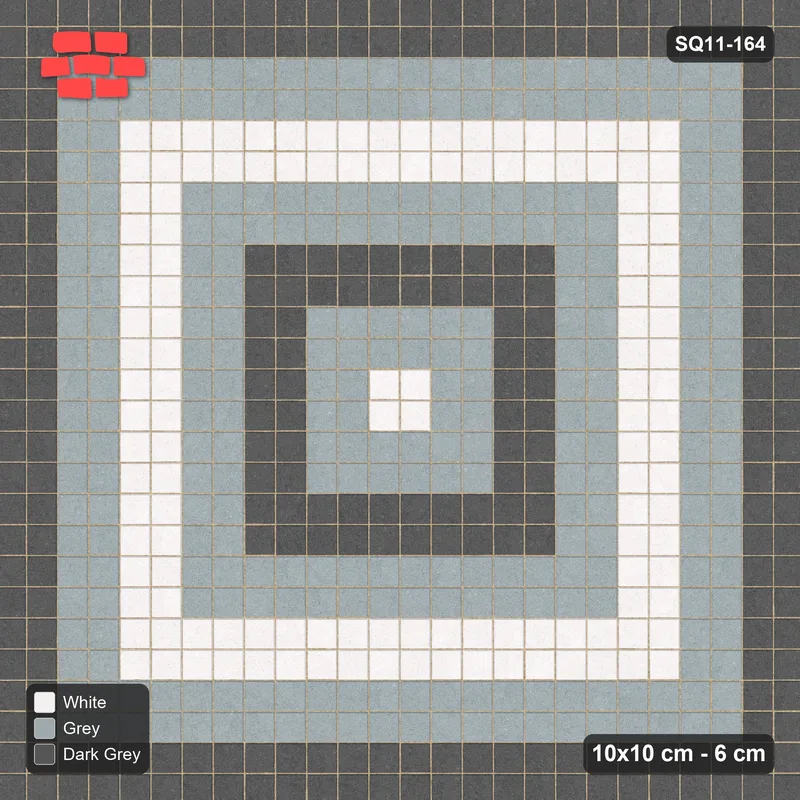 Interlock (Pasco) 10x10 cm · SQ11-164 · Tonal Rings · Top view