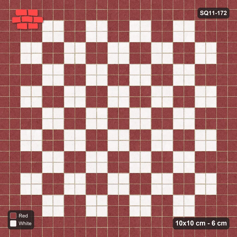 Interlock (Pasco) 10x10 cm · SQ11-172 · 20 cm Border with Checker Field · Top view