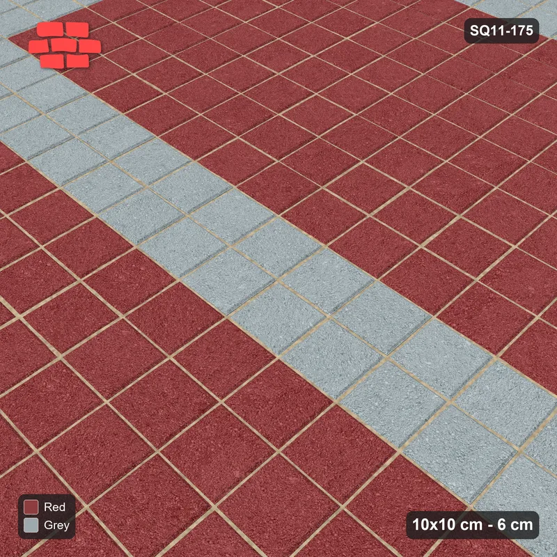 Interlock (Pasco) 10x10 cm · SQ11-175 · 20 cm Border with Centre Band Field · Side view
