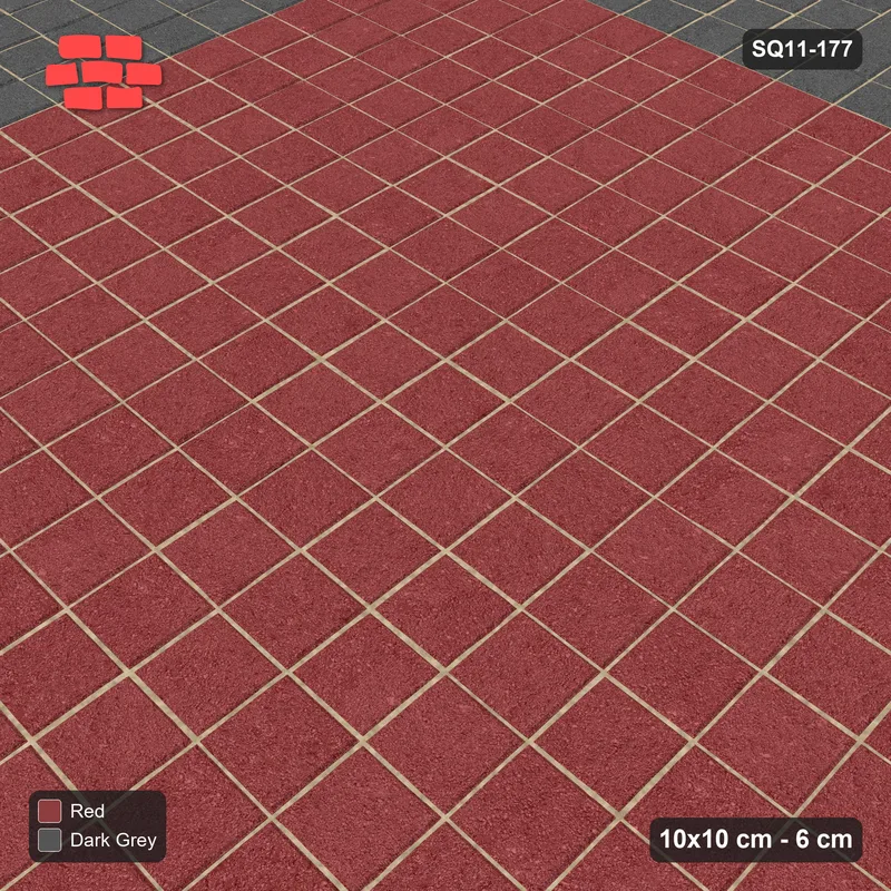 Interlock (Pasco) 10x10 cm · SQ11-177 · 40 cm Border with Plain Field · Side view