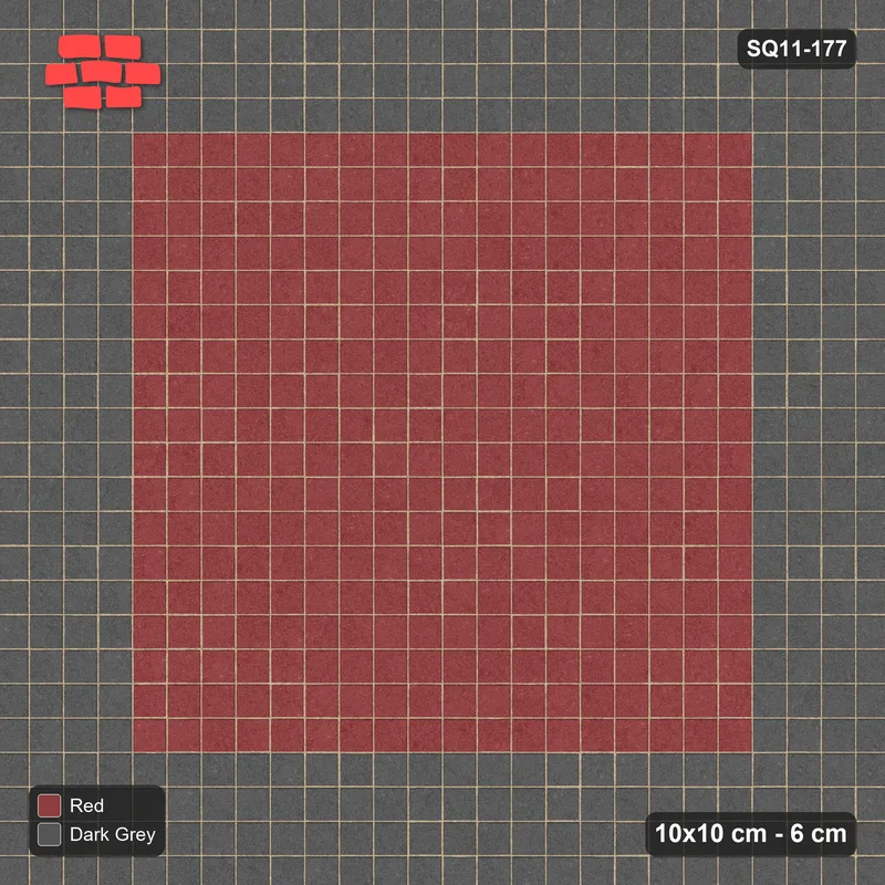 Interlock (Pasco) 10x10 cm · SQ11-177 · 40 cm Border with Plain Field · Top view