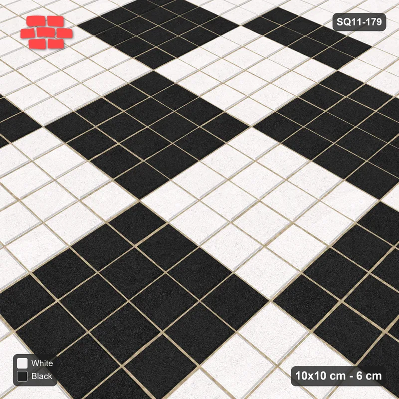 Interlock (Pasco) 10x10 cm · SQ11-179 · 40 cm Border with Large Checker Field · Side view