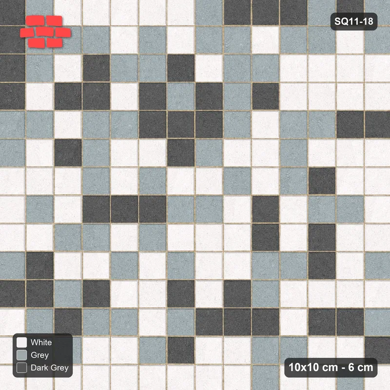 Interlock (Pasco) 10x10 cm · SQ11-18 · Tonal Blend Stack Bond · Top view