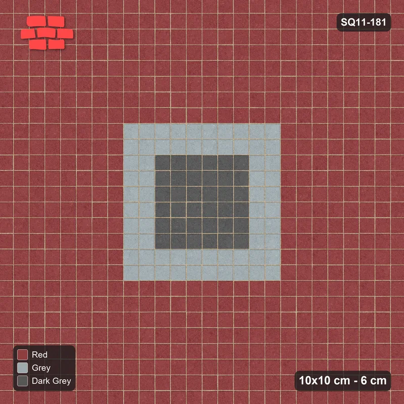 Interlock (Pasco) 10x10 cm · SQ11-181 · 40 cm Border with Medallion Field · Top view
