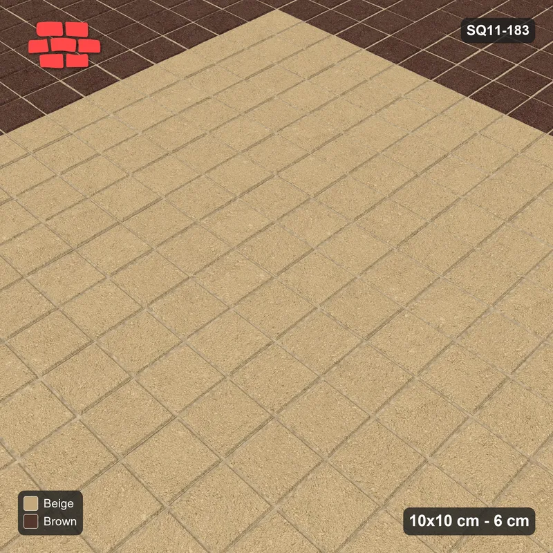 Interlock (Pasco) 10x10 cm · SQ11-183 · 60 cm Border with Plain Field · Side view