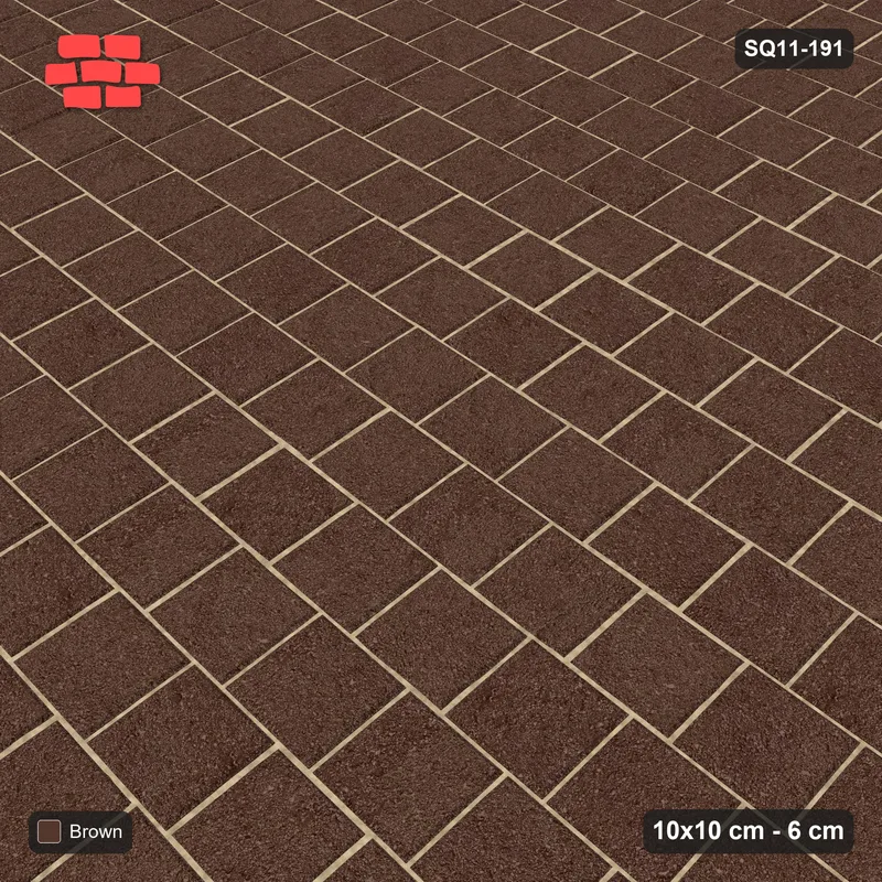 Interlock (Pasco) 10x10 cm · SQ11-191 · Running Bond, Third Offset · Side view