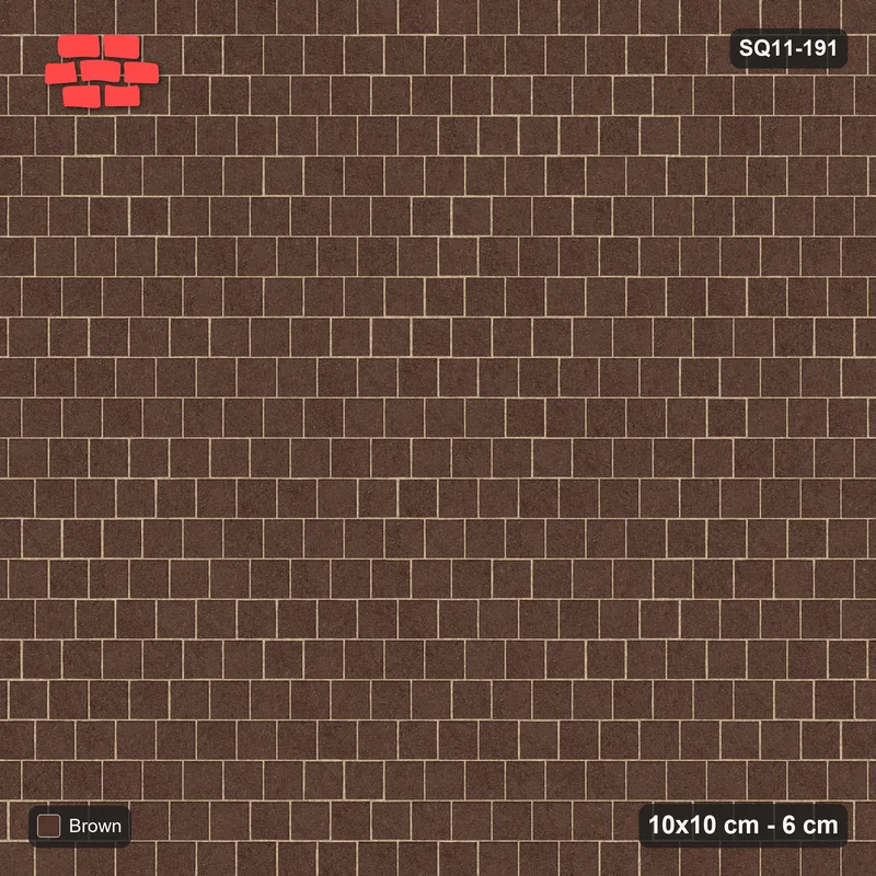 Interlock (Pasco) 10x10 cm · SQ11-191 · Running Bond, Third Offset · Top view