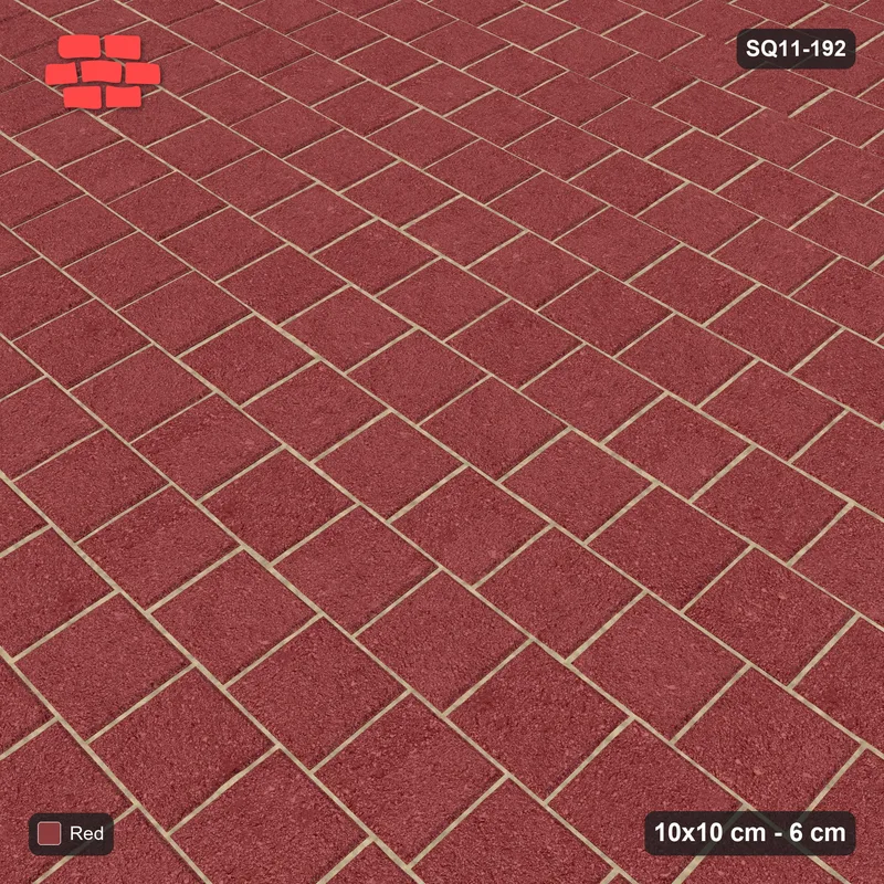 Interlock (Pasco) 10x10 cm · SQ11-192 · Running Bond, Third Offset · Side view