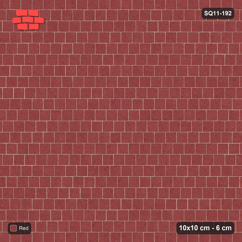 Interlock (Pasco) 10x10 cm · SQ11-192 · Running Bond, Third Offset · Top view