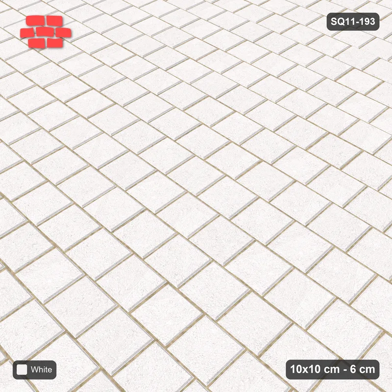 Interlock (Pasco) 10x10 cm · SQ11-193 · Running Bond, Quarter Offset · Side view