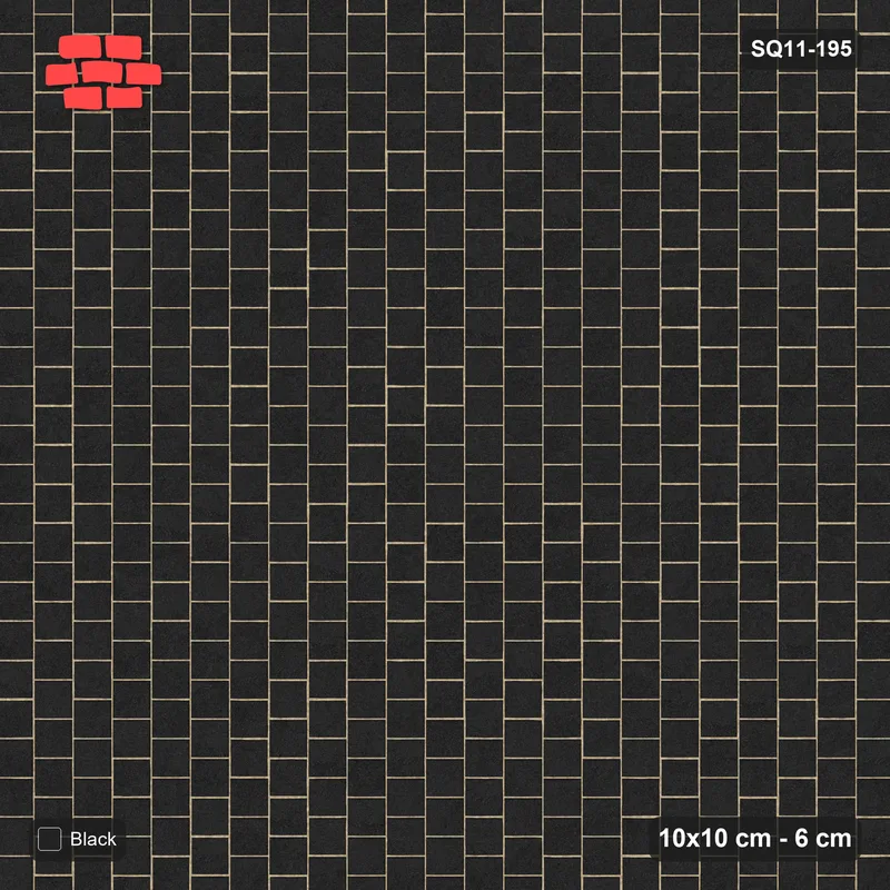 Interlock (Pasco) 10x10 cm · SQ11-195 · Vertical Running Bond · Top view