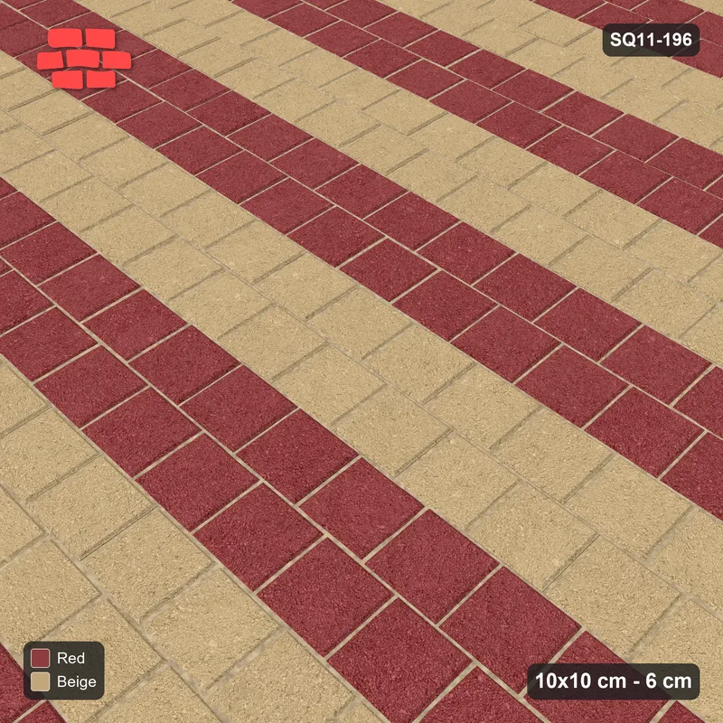 Interlock (Pasco) 10x10 cm · SQ11-196 · Running Bond Alternate Courses · Side view
