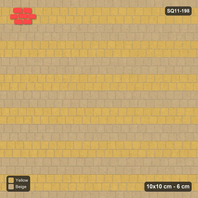 Interlock (Pasco) 10x10 cm · SQ11-198 · Running Bond Alternate Courses · Top view