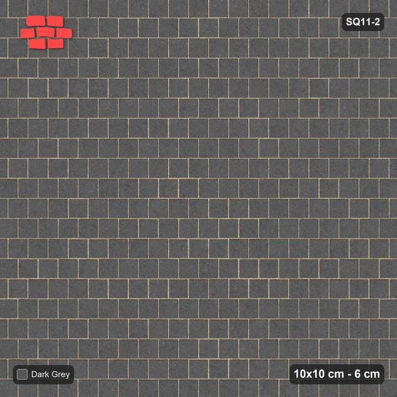Interlock (Pasco) 10x10 cm · SQ11-2 · Running Bond · Top view