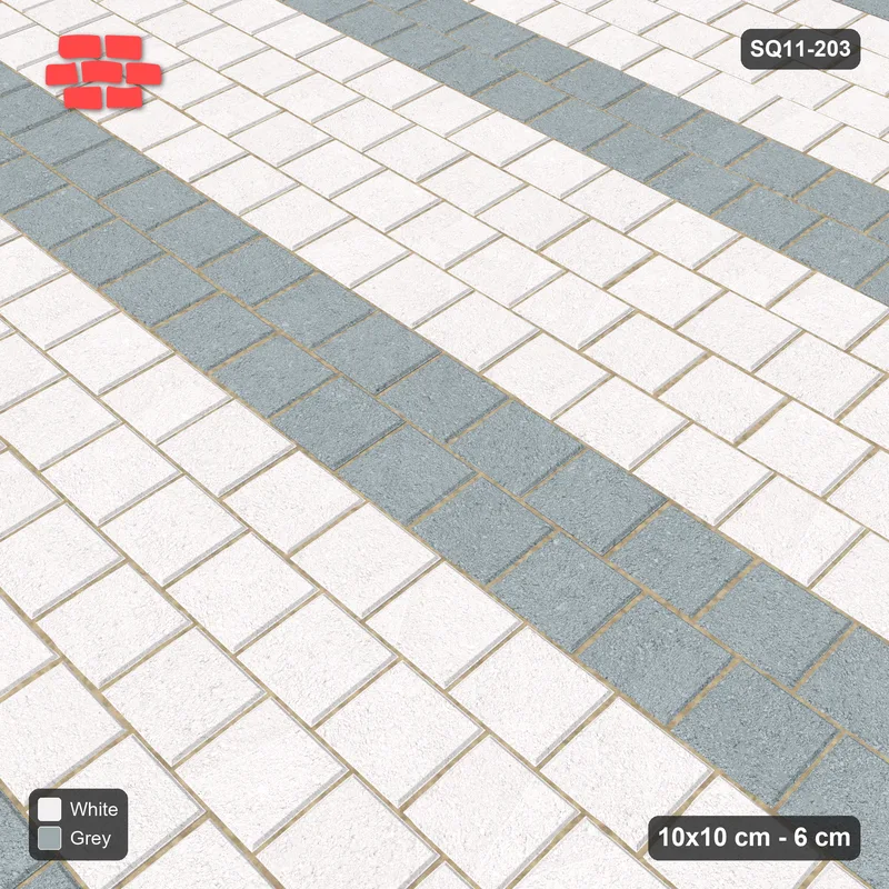 Interlock (Pasco) 10x10 cm · SQ11-203 · Running Bond Every Third Course · Side view