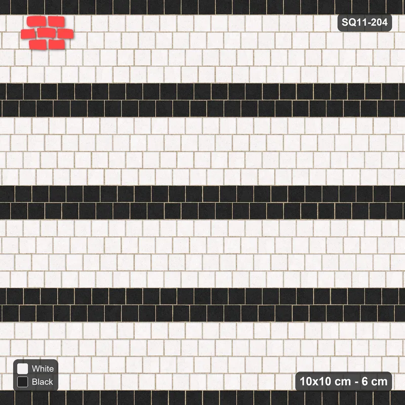 Interlock (Pasco) 10x10 cm · SQ11-204 · Running Bond Every Third Course · Top view