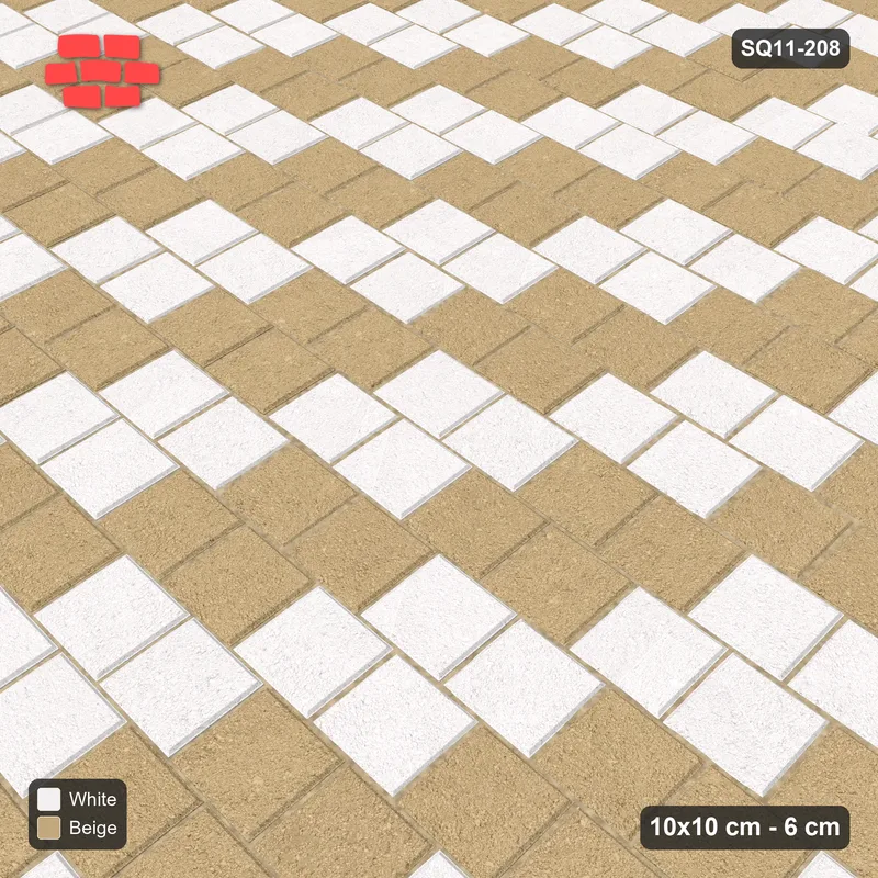 Interlock (Pasco) 10x10 cm · SQ11-208 · Running Bond Staircase Checker · Side view