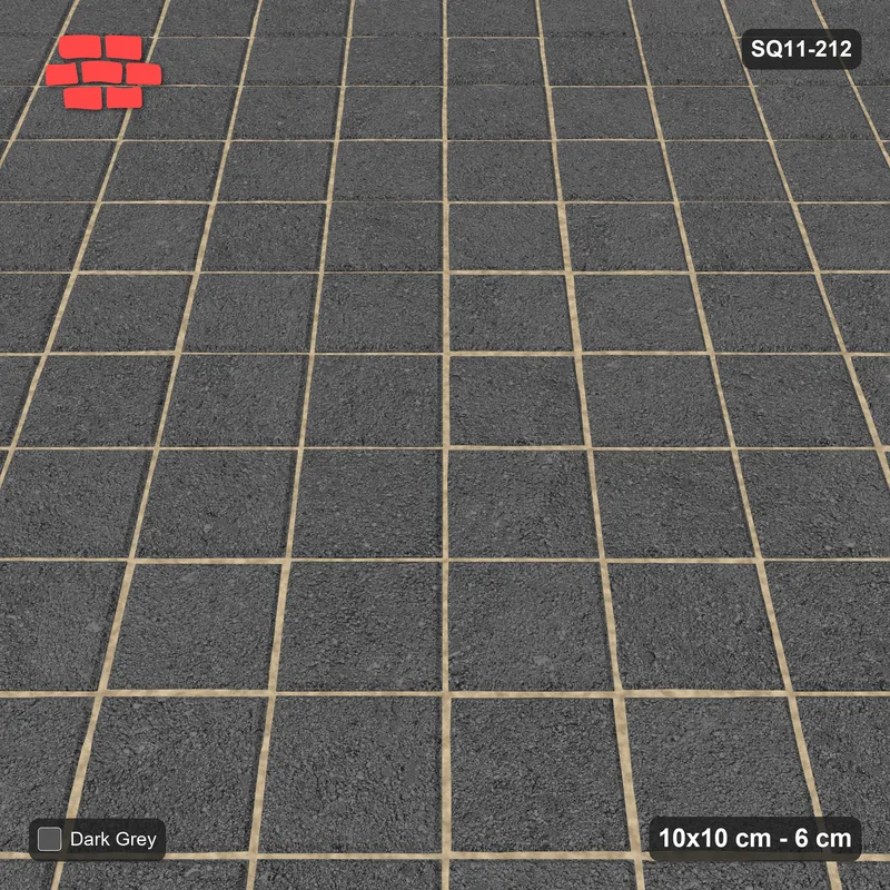 Interlock (Pasco) 10x10 cm · SQ11-212 · Diagonal Stack, Plain · Side view