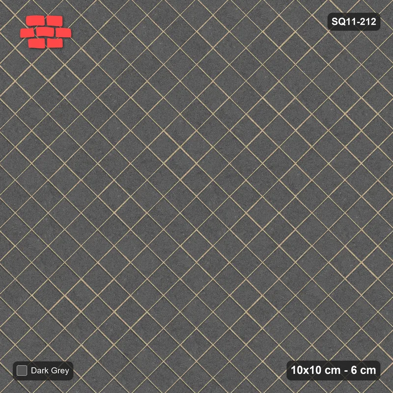 Interlock (Pasco) 10x10 cm · SQ11-212 · Diagonal Stack, Plain · Top view