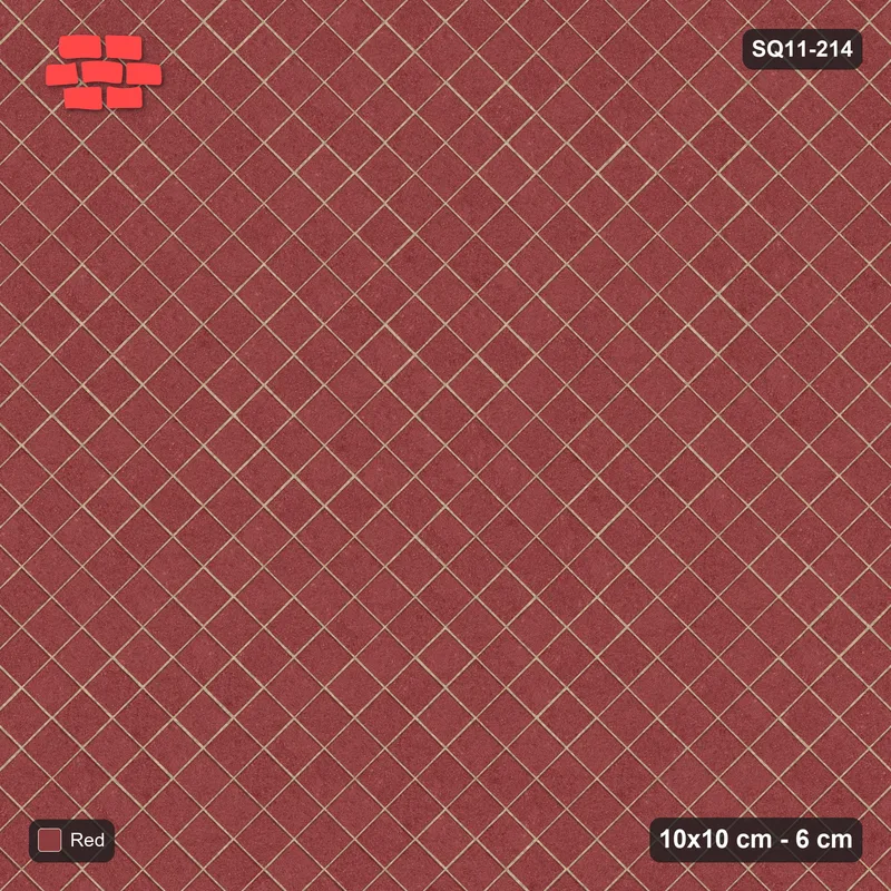 Interlock (Pasco) 10x10 cm · SQ11-214 · Diagonal Stack, Plain · Top view