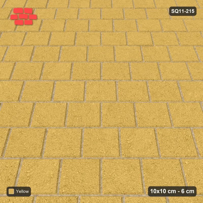 Interlock (Pasco) 10x10 cm · SQ11-215 · Diagonal Running Bond · Side view