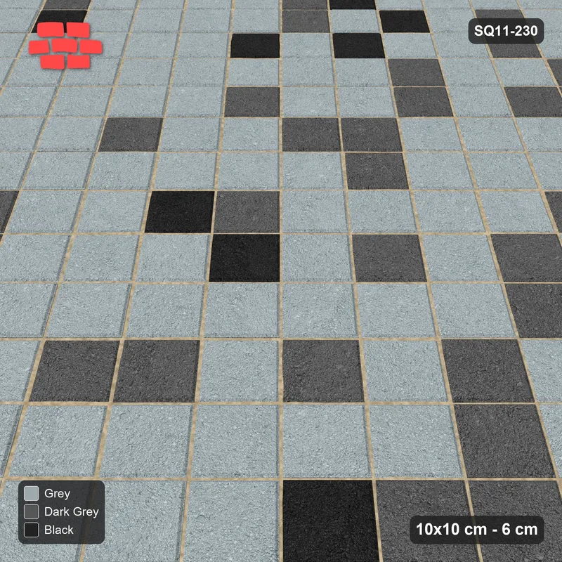 Interlock (Pasco) 10x10 cm · SQ11-230 · Diagonal Tonal Blend · Side view