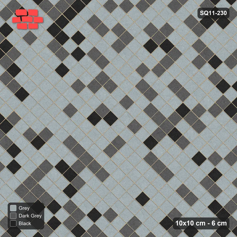 Interlock (Pasco) 10x10 cm · SQ11-230 · Diagonal Tonal Blend · Top view