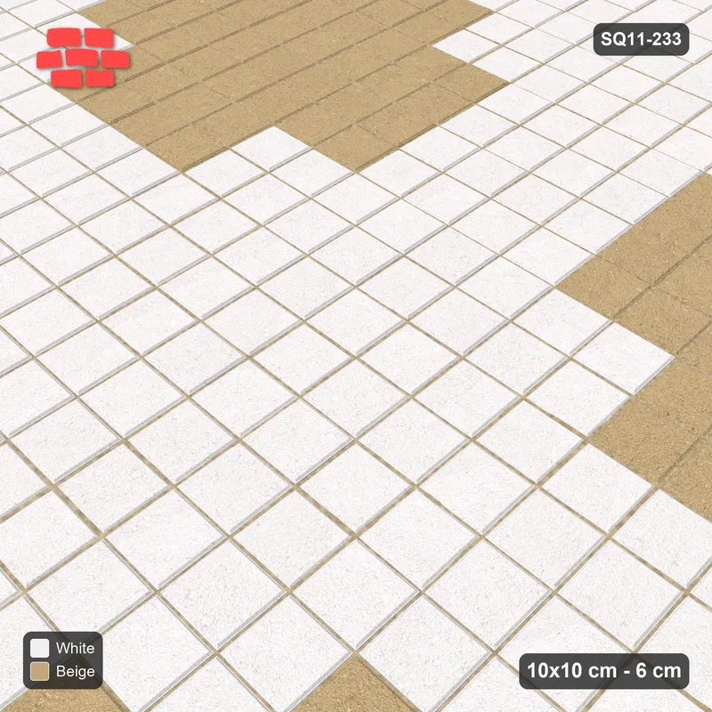Interlock (Pasco) 10x10 cm · SQ11-233 · Stepped Cross Motif Field · Side view