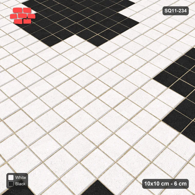 Interlock (Pasco) 10x10 cm · SQ11-234 · Stepped Cross Motif Field · Side view
