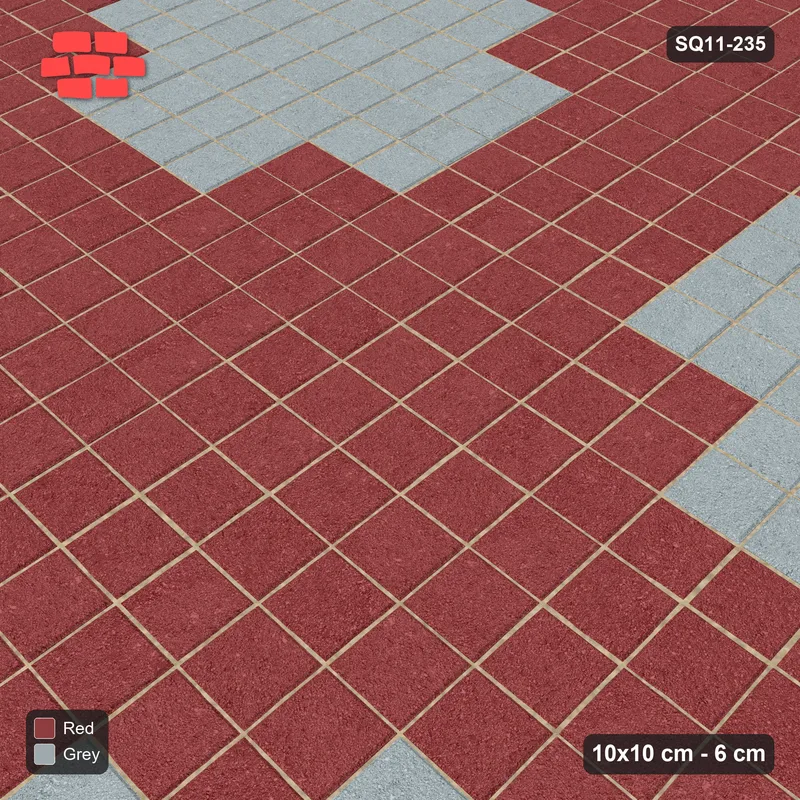 Interlock (Pasco) 10x10 cm · SQ11-235 · Stepped Cross Motif Field · Side view