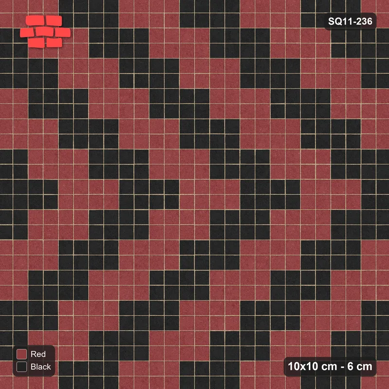 Interlock (Pasco) 10x10 cm · SQ11-236 · Zigzag Chevron Stripes · Top view