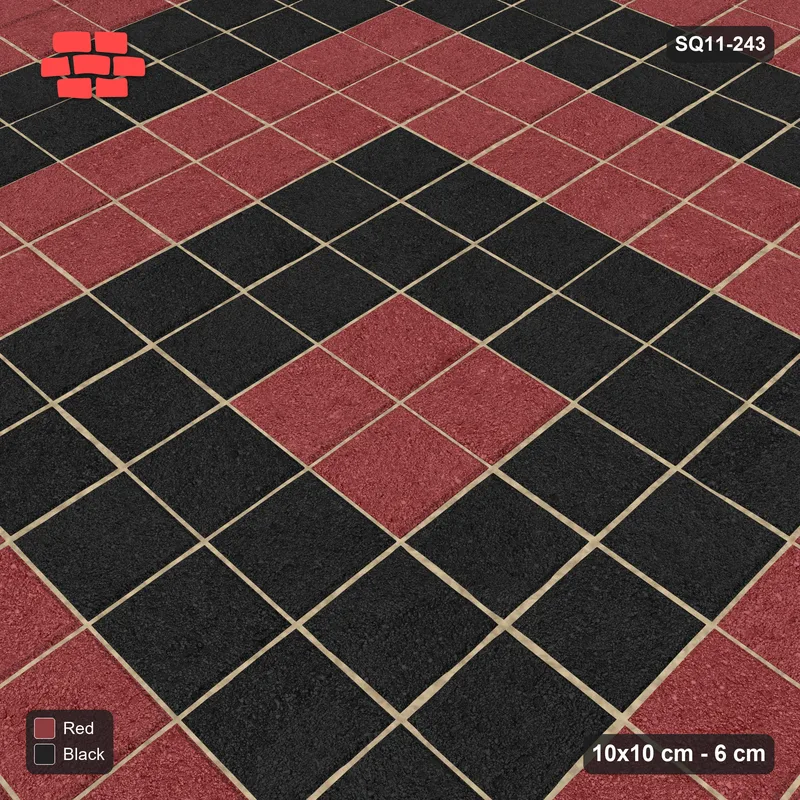 Interlock (Pasco) 10x10 cm · SQ11-243 · Rings in Kerb Frame · Side view