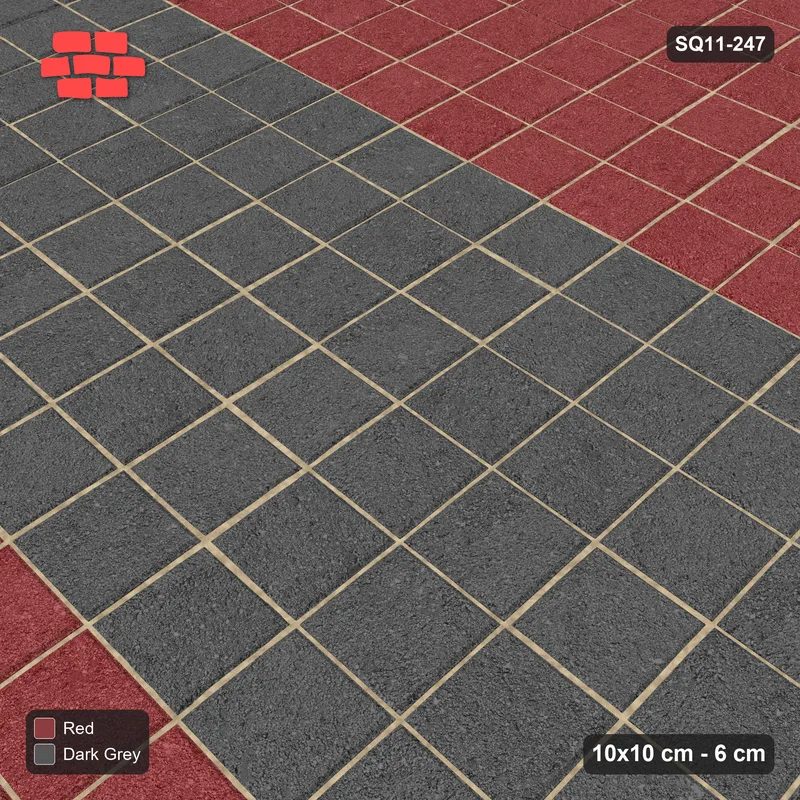 Interlock (Pasco) 10x10 cm · SQ11-247 · Centre Band in Kerb Frame · Side view